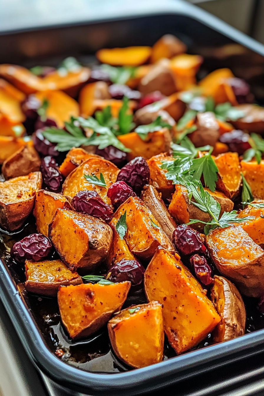 Maple Roasted Sweet Potatoes