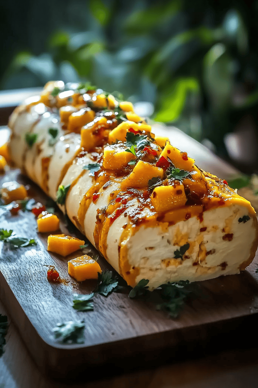 Spicy Mango Chutney Cheese Log