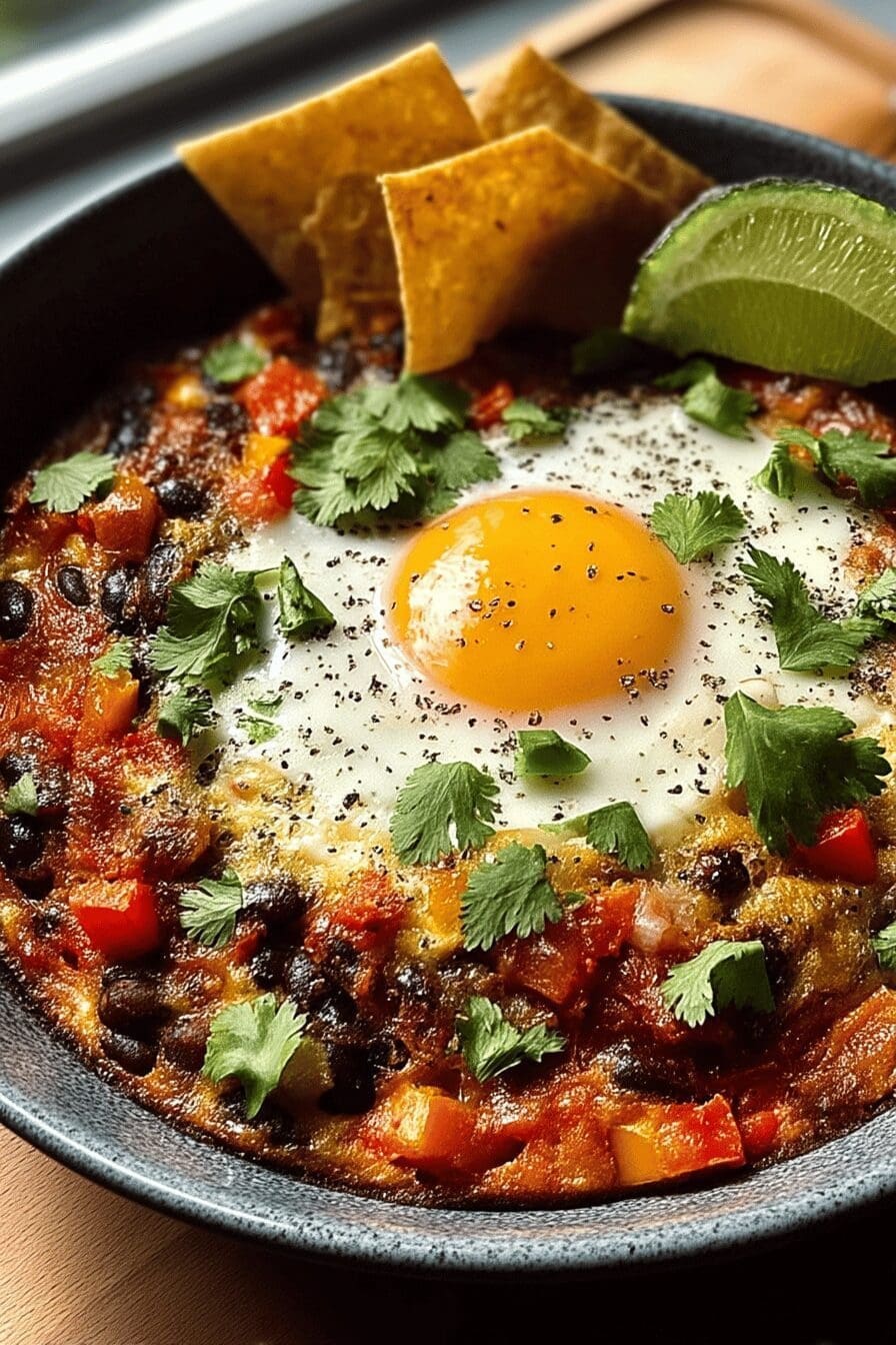 black bean egg bake