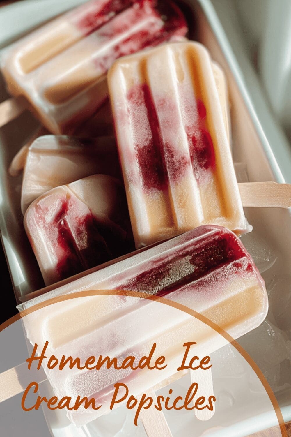 Homemade Ice Cream Popsicles