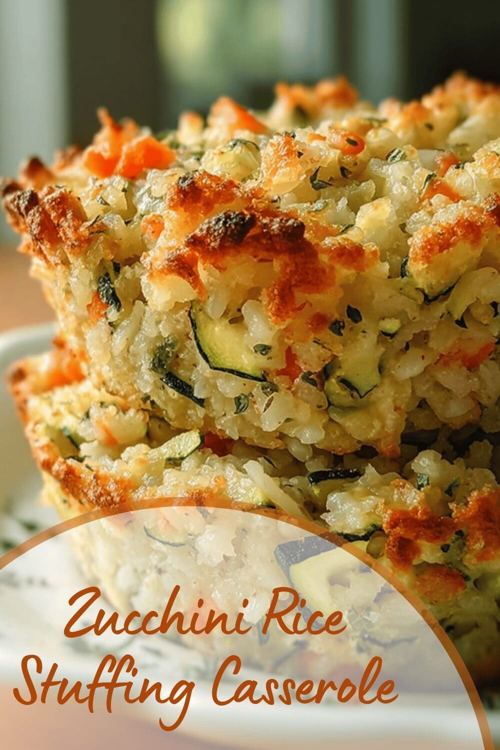 Zucchini Rice Stuffing Casserole