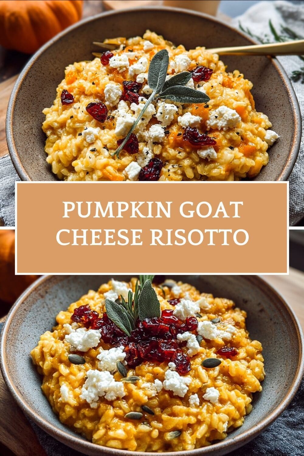 Pumpkin Goat Cheese Risotto
