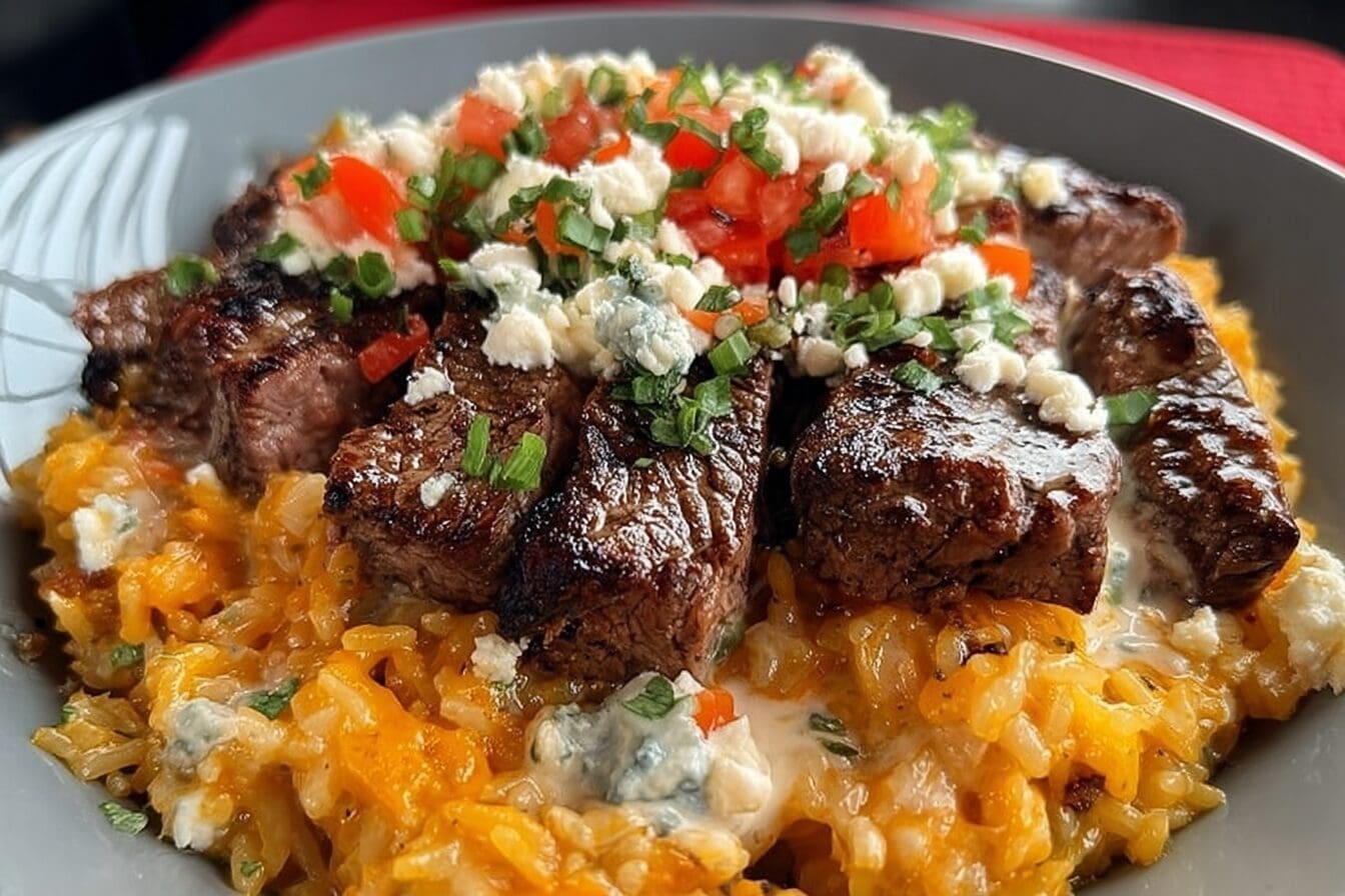 Steak Queso Rice
