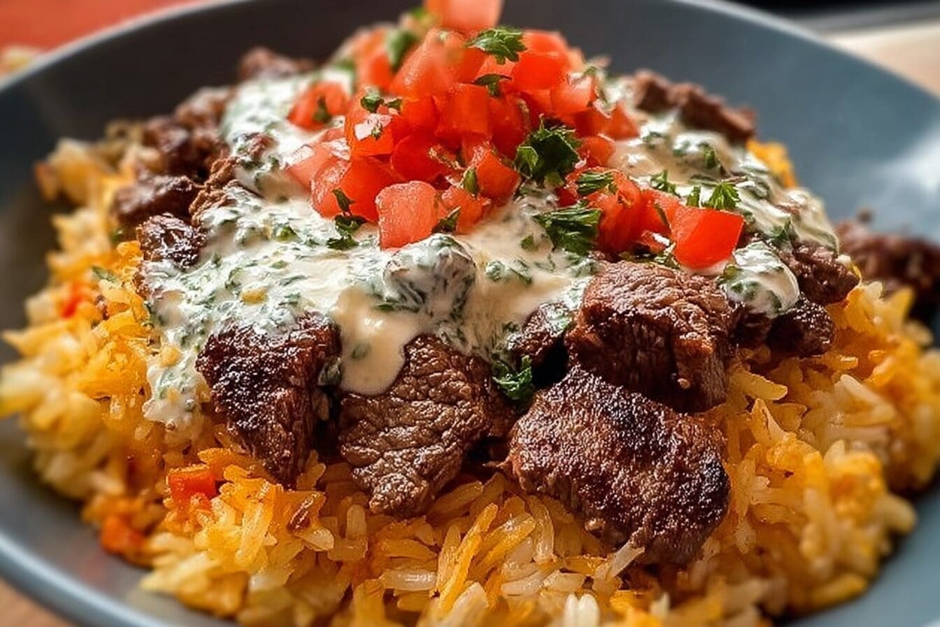 Steak Queso Rice