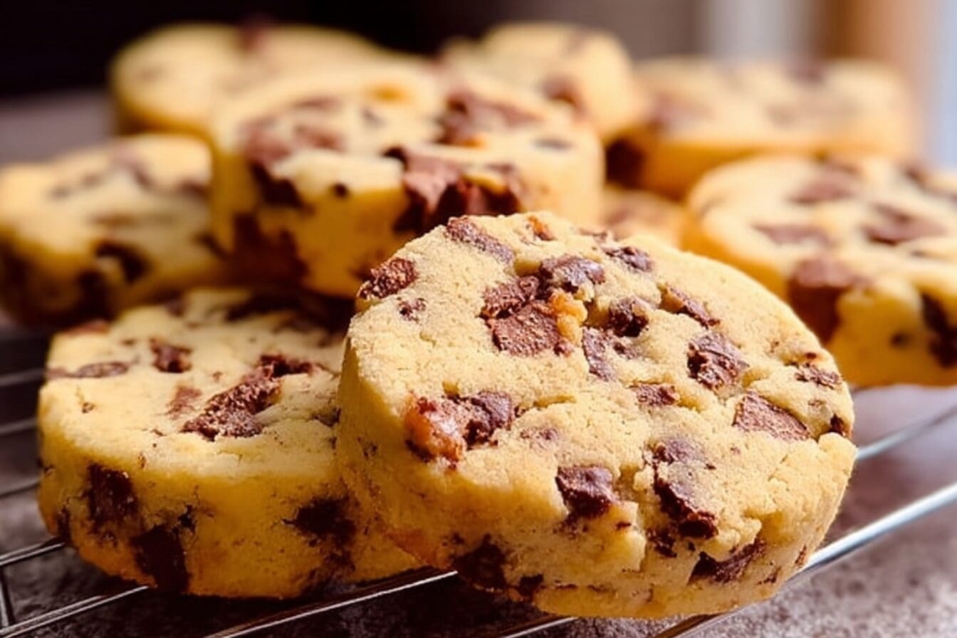 Buttery Chocolate Chip And Toffee Shortbread Cookies