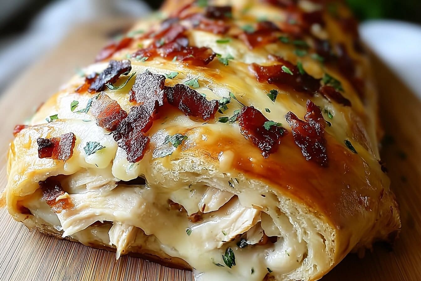 Chicken Bacon Ranch Stromboli