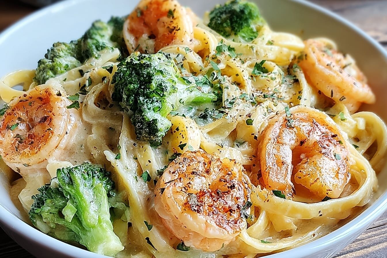 Broccoli Shrimp Alfredo