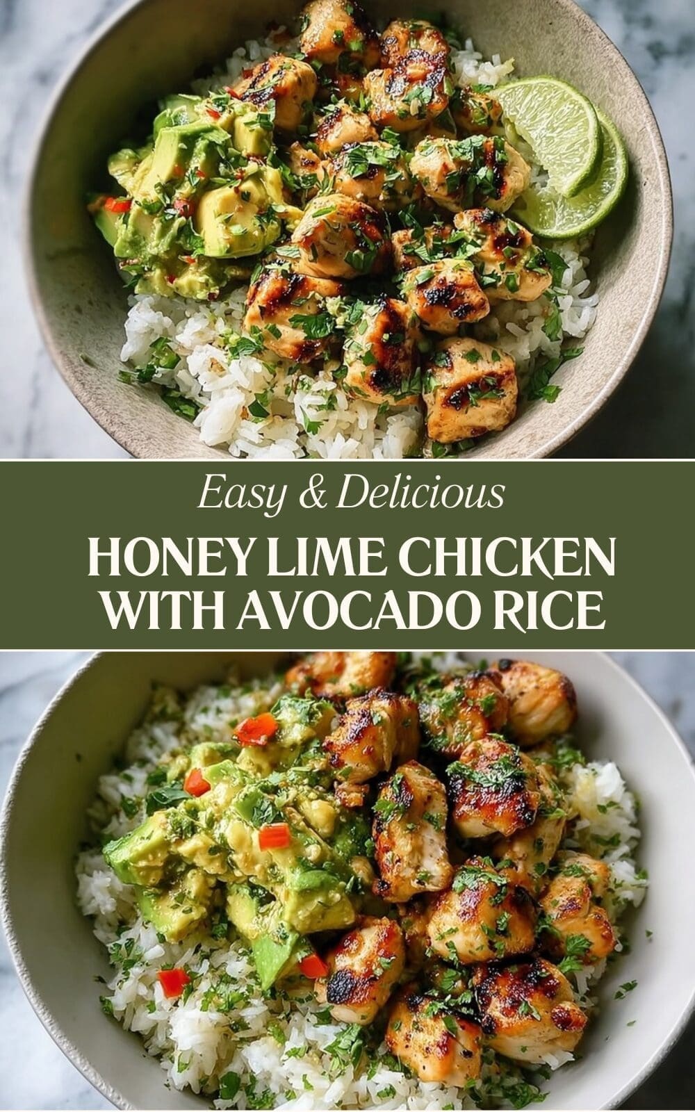 Honey Lime Chicken With Avocado Rice