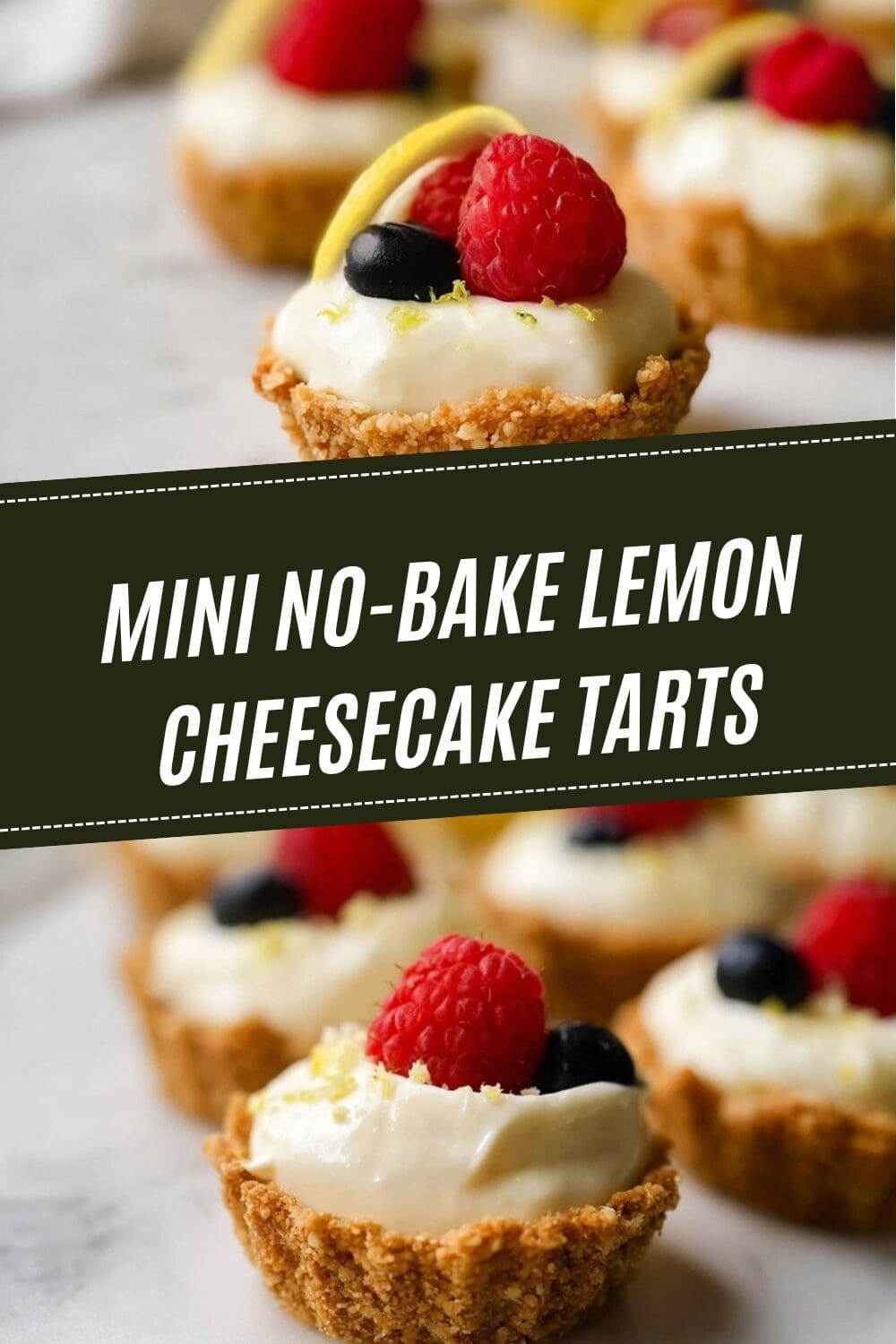 Mini No-Bake Lemon Cheesecake Tarts