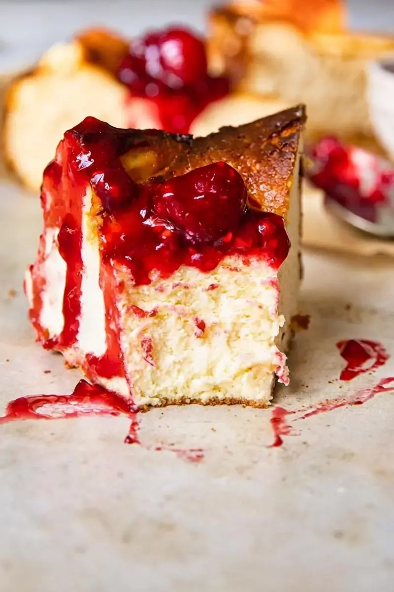 Burnt Basque Cheesecake With Raspberry Compote, Recipes Around the World