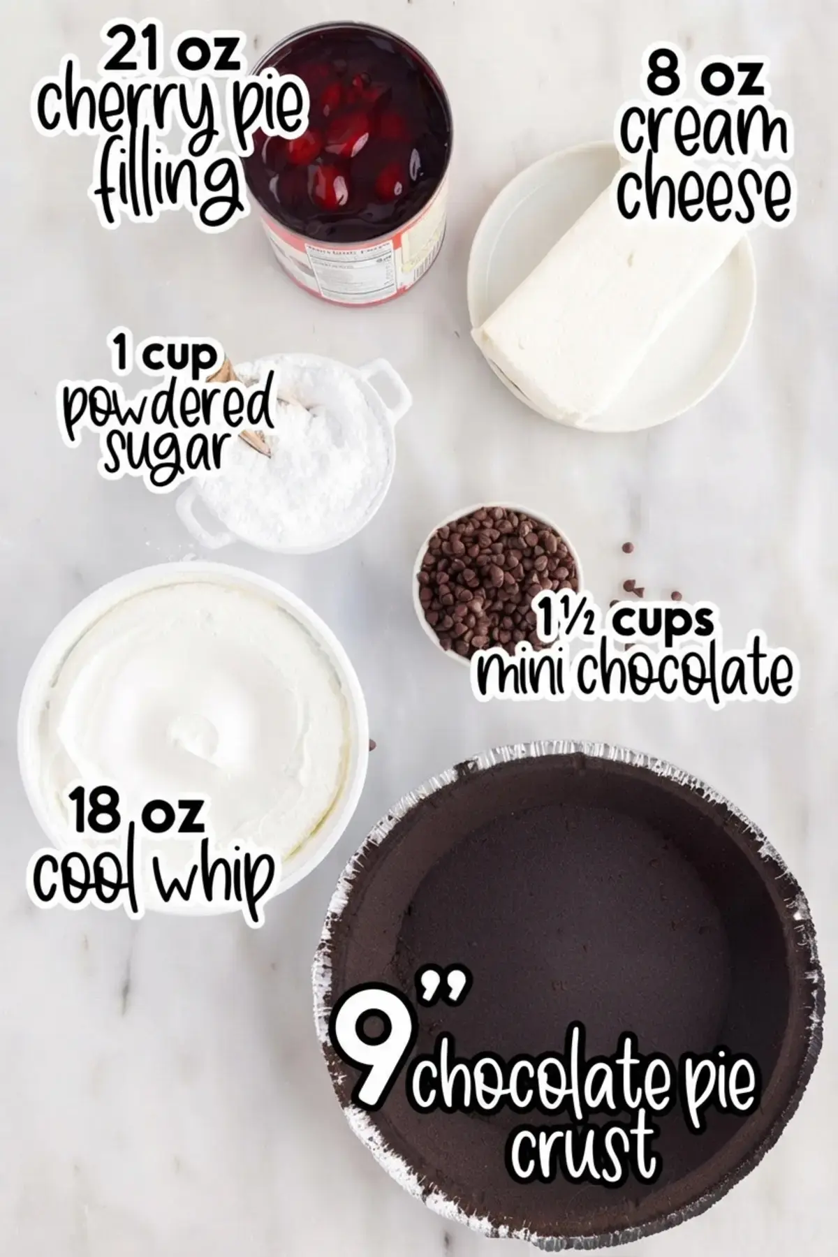 Chocolate Cherry Pie, Ingredients