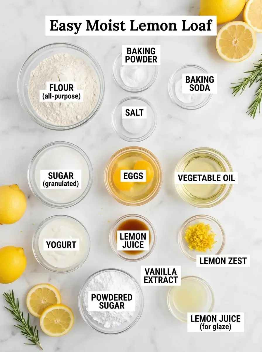 Easy Moist Lemon Loaf, Ingredient Notes & Details