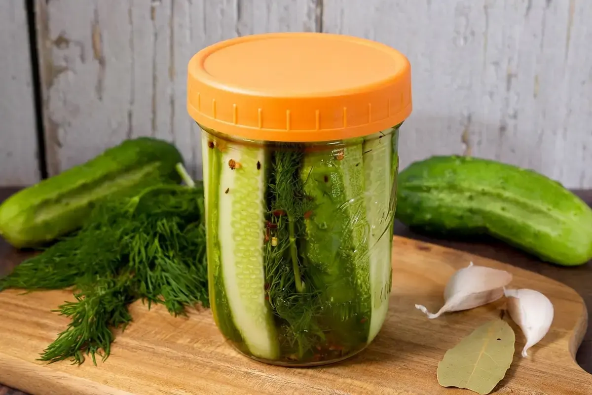 Easy Refrigerator Dill Pickles Recipe, Step 6: Cool and Refrigerate
