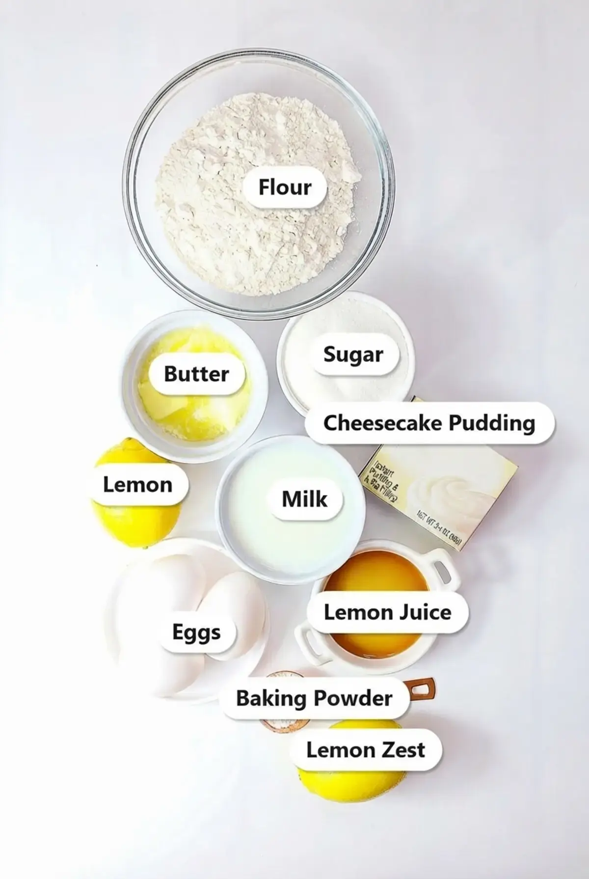 Lemon Cheesecake Cupcakes, Key Ingredients
