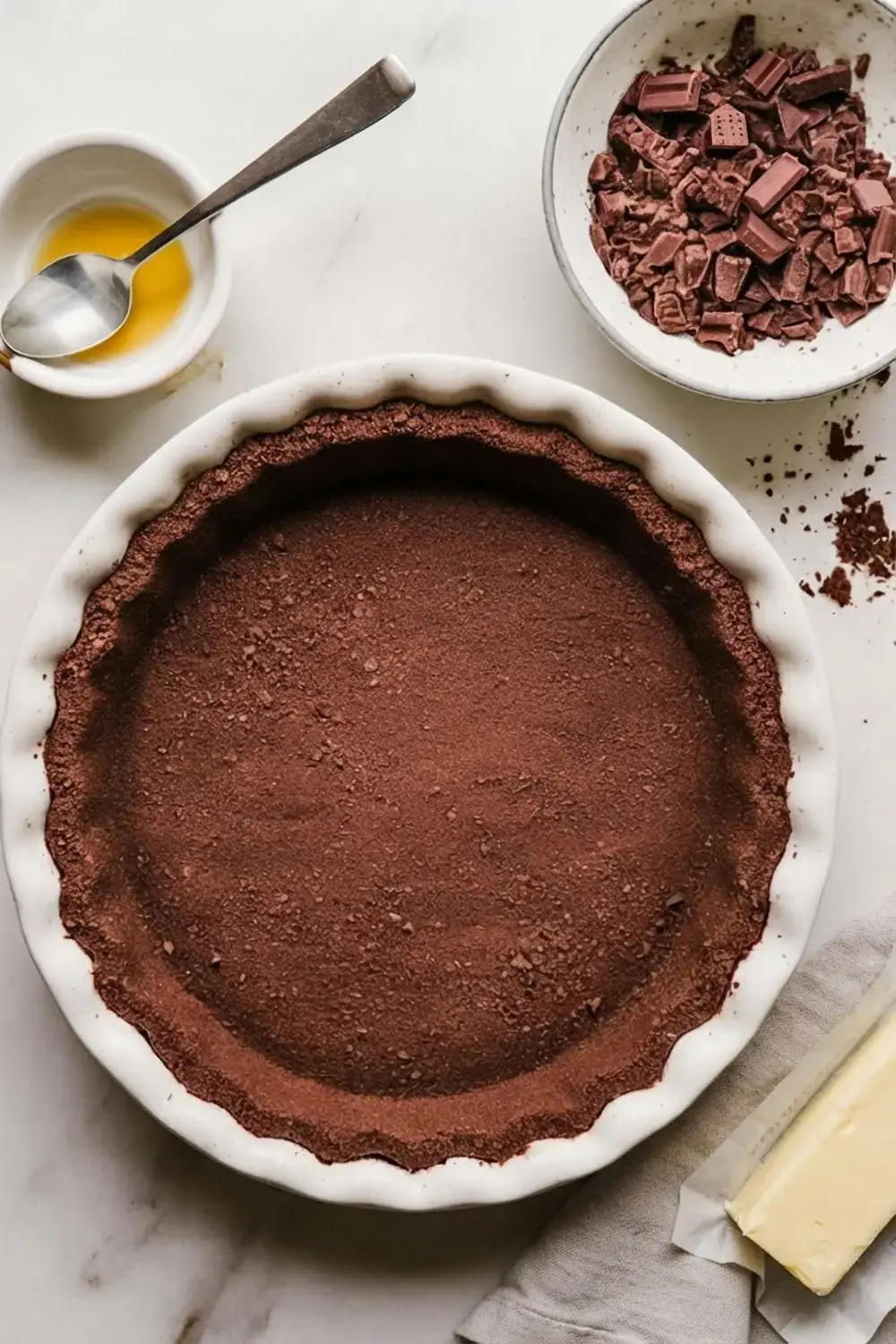 Mississippi Mud Pie, Shape the Chocolate Cookie Crust